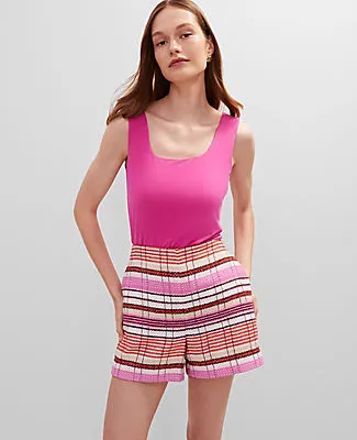 Ann Taylor The Petite Side-Zip Short in Tweed sold by Ann Taylor