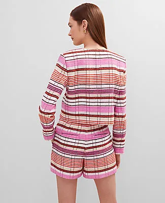 Ann Taylor Petite Tweed Crew Neck Jacket sold by Ann Taylor product image thumbnail 3