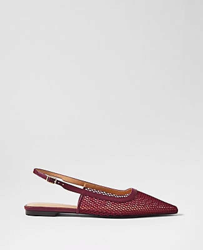 Ann Taylor Mesh Nip Toe Slingback Flats sold by Ann Taylor