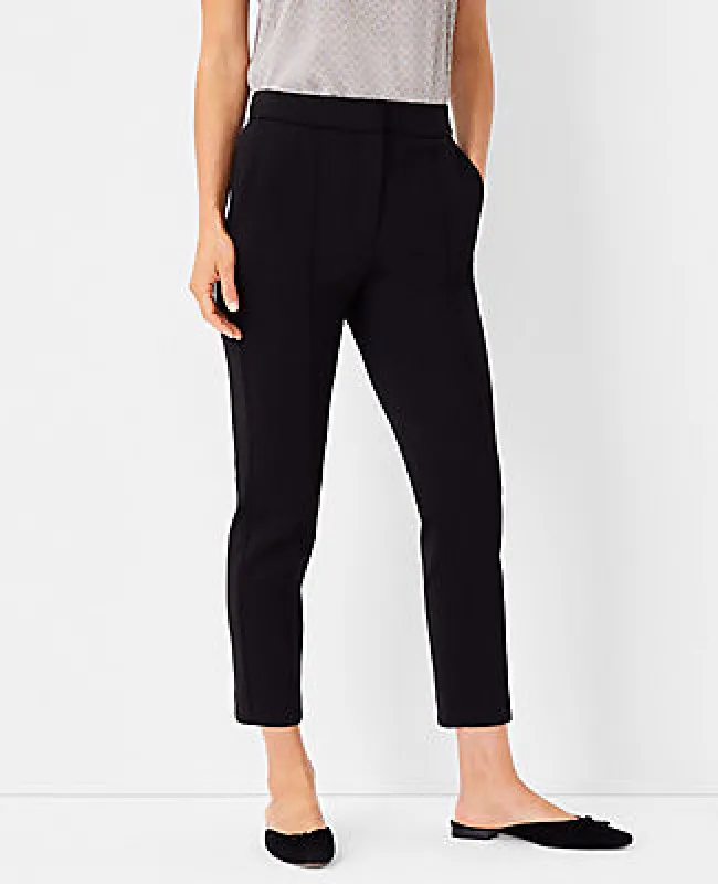 Ann Taylor The Petite Pintucked Ankle Pant in Double Knit sold by Ann Taylor