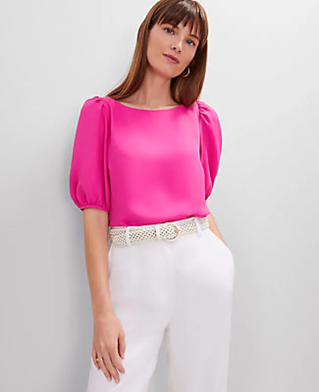 Ann Taylor Boatneck Popover Top sold by Ann Taylor