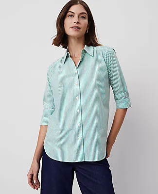 Ann Taylor Striped Relaxed Perfect Shirt sold by Ann Taylor