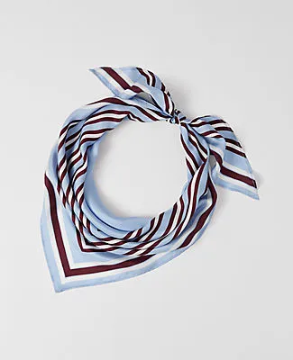 Ann Taylor Striped Triangle Silk Scarf sold by Ann Taylor