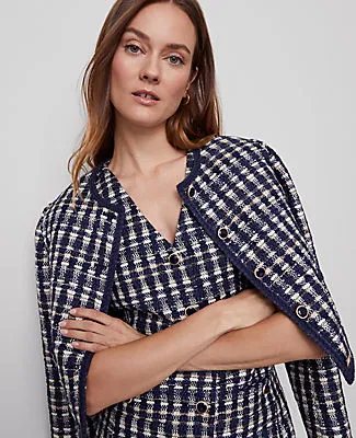 Ann Taylor Petite Tweed Button Shift Dress sold by Ann Taylor product image thumbnail 3