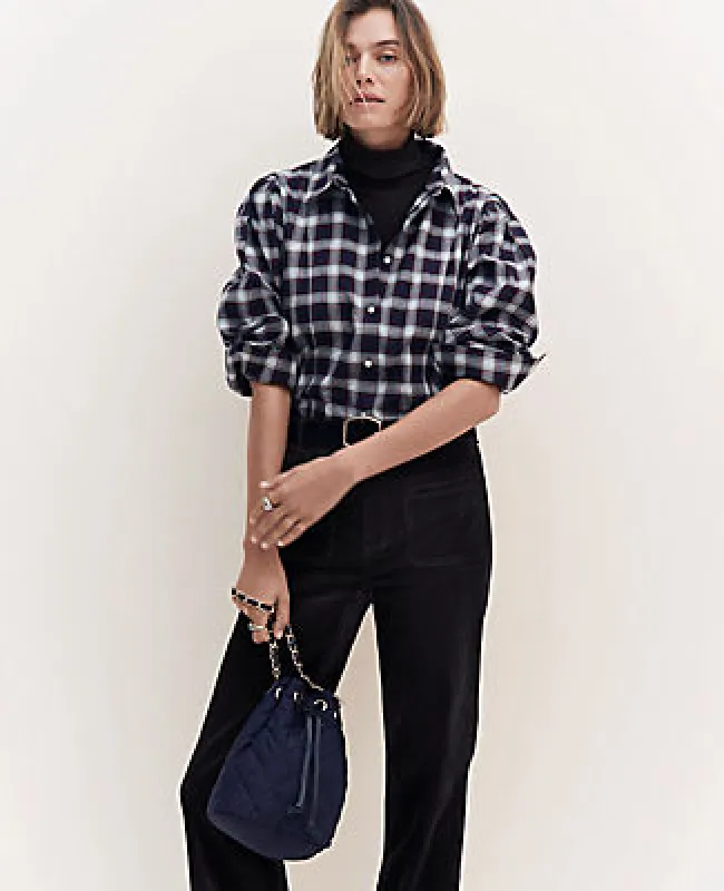 Ann Taylor Weekend Collection Plaid Flannel Shirt made by Ann Taylor