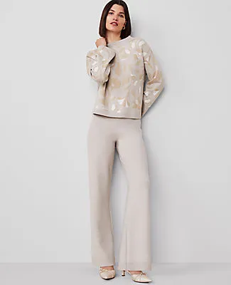 Ann Taylor The Petite Wide-Leg Sweater Pant sold by Ann Taylor product image thumbnail 2