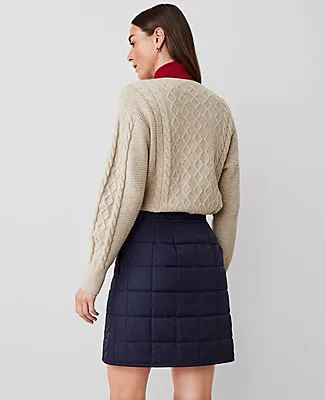 Ann Taylor Petite Weekend Collection Quilted A-Line Skirt sold by Ann Taylor product image thumbnail 4