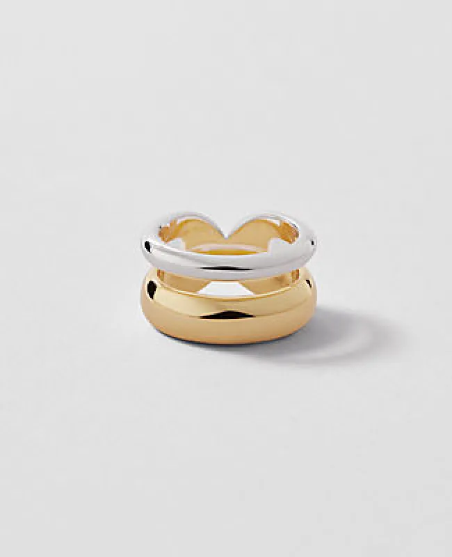 Ann Taylor Mixed Metal Double Ring sold by Ann Taylor