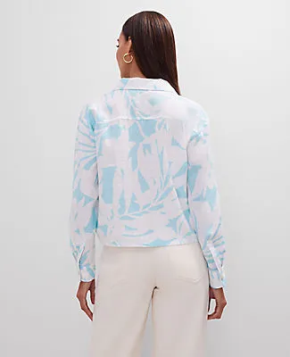 Ann Taylor Cropped Linen Shirt sold by Ann Taylor product image thumbnail 2