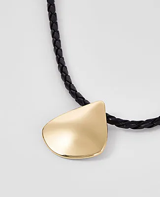 Ann Taylor Braided Rope Metal Pendant Necklace sold by Ann Taylor product image thumbnail 2