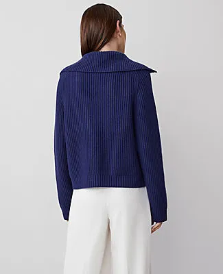 Ann Taylor Petite Ribbed Button Sweater sold by Ann Taylor product image thumbnail 3