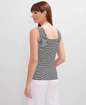 Ann Taylor Striped Square Neck Tank Top sold by Ann Taylor product image thumbnail 2