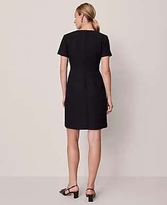 Ann Taylor Petite Tweed Split Neck Sheath Dress sold by Ann Taylor product image thumbnail 2