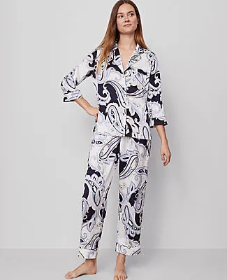 Ann Taylor Paisley Silk Pajama Set sold by Ann Taylor