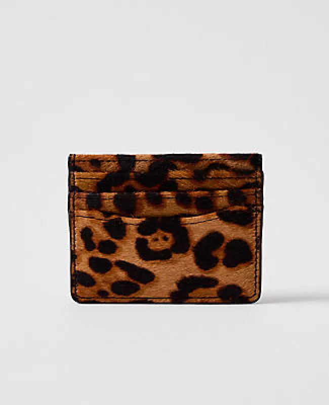 Ann Taylor Animal Print Calf Hair Card Case sold by Ann Taylor
