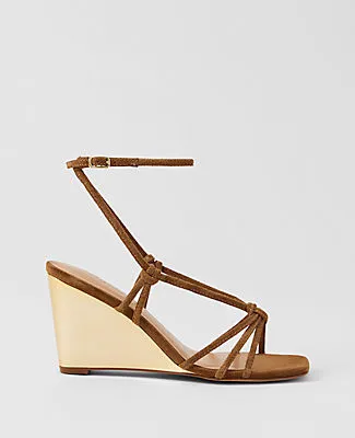 Ann Taylor Suede Lace-Up Espadrille Wedge Sandals sold by Ann Taylor
