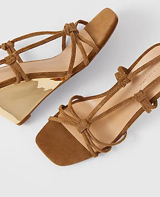 Ann Taylor Suede Lace-Up Espadrille Wedge Sandals sold by Ann Taylor product image thumbnail 2
