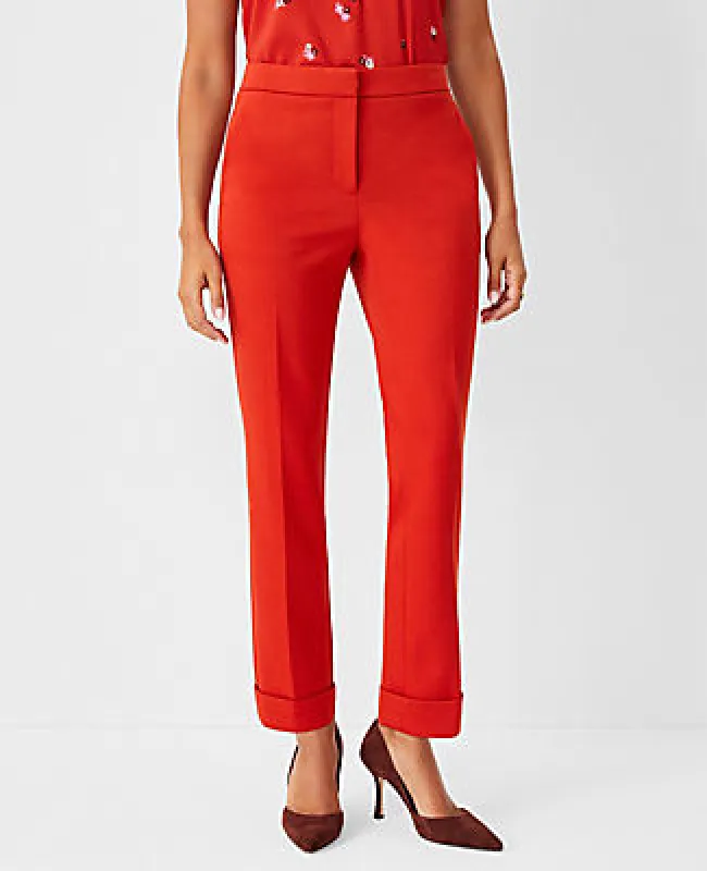 Ann Taylor The Petite High Waist Everyday Ankle Pant in Double Knit - Curvy Fit sold by Ann Taylor