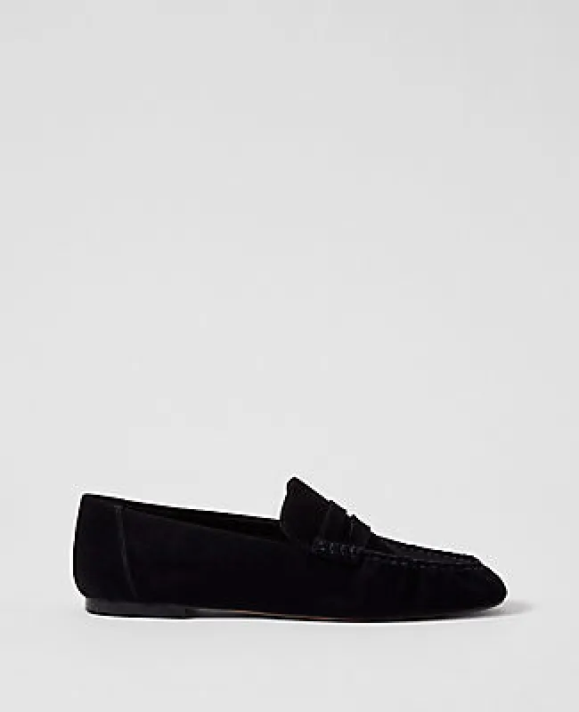 Ann Taylor Gathered Suede Loafer sold by Ann Taylor