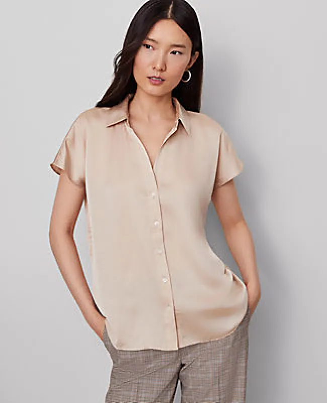 Ann Taylor Split Neck Blouse sold by Ann Taylor