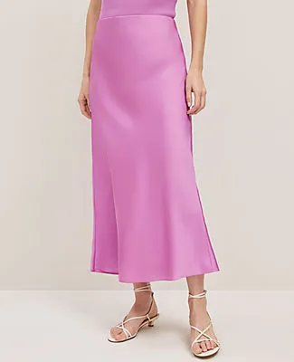 Ann Taylor Satin Bias Midi Slip Skirt sold by Ann Taylor product image thumbnail 2