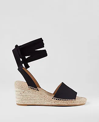 Ann Taylor Canvas Lace-Up Espadrille Wedge Sandals sold by Ann Taylor
