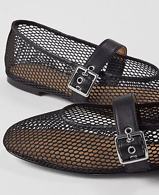 Ann Taylor Mesh Buckled Ballet Flats sold by Ann Taylor product image thumbnail 2