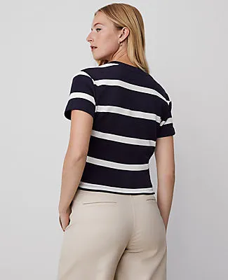 Ann Taylor Weekend Collection Striped Twist Tee sold by Ann Taylor product image thumbnail 2