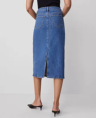 Ann Taylor Denim Column Skirt sold by Ann Taylor product image thumbnail 3