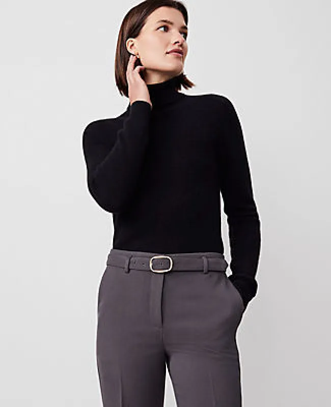 Ann Taylor Cashmere Ribbed Turtleneck Sweater sold by Ann Taylor