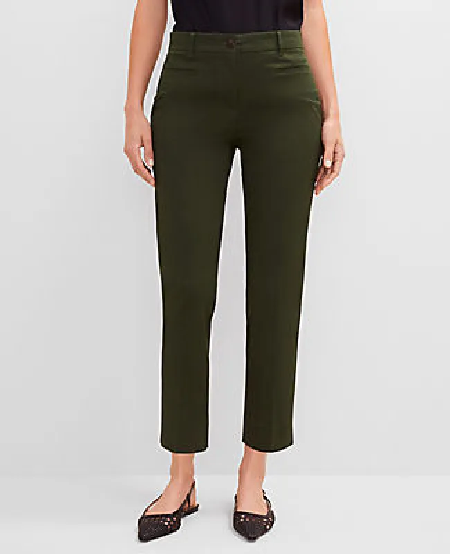 Ann Taylor The Petite Cotton Crop Pant - Curvy Fit sold by Ann Taylor