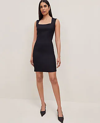 Ann Taylor The Square Neck Shift Dress in Linen Blend sold by Ann Taylor