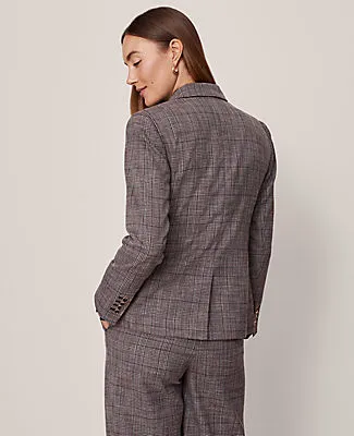Ann Taylor The Notched One Button Blazer in Plaid sold by Ann Taylor product image thumbnail 2