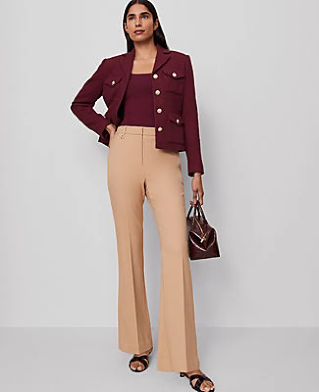 Ann Taylor The Slim Flare Trouser Pant in Bi-Stretch sold by Ann Taylor