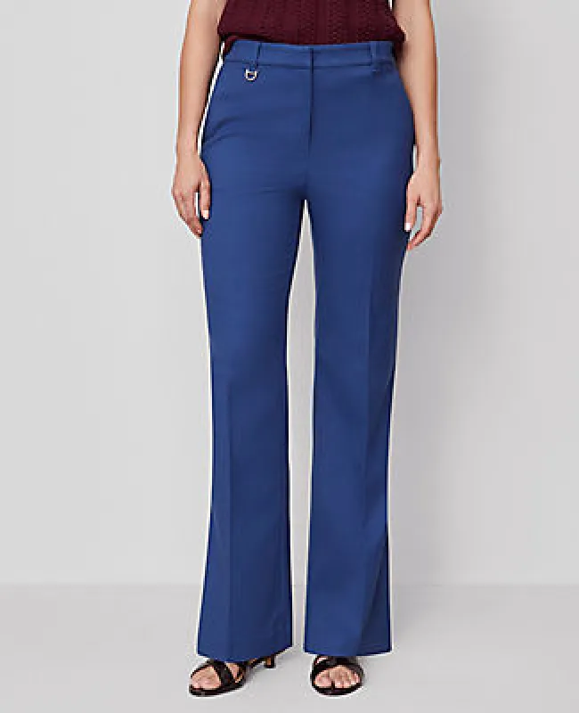 Ann Taylor The Petite Slim Flare Trouser Pant in Bi-Stretch - Curvy Fit sold by Ann Taylor