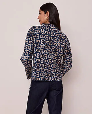 Ann Taylor Chain Link Print Sweater sold by Ann Taylor product image thumbnail 2