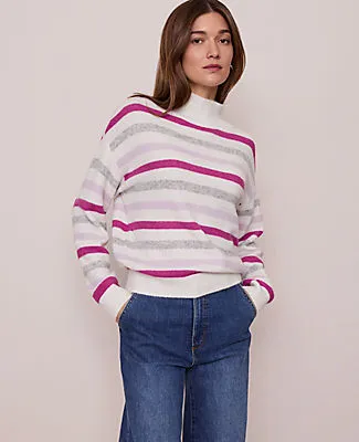 Ann Taylor Weekend Collection Striped Turtleneck Sweater sold by Ann Taylor product image thumbnail 3