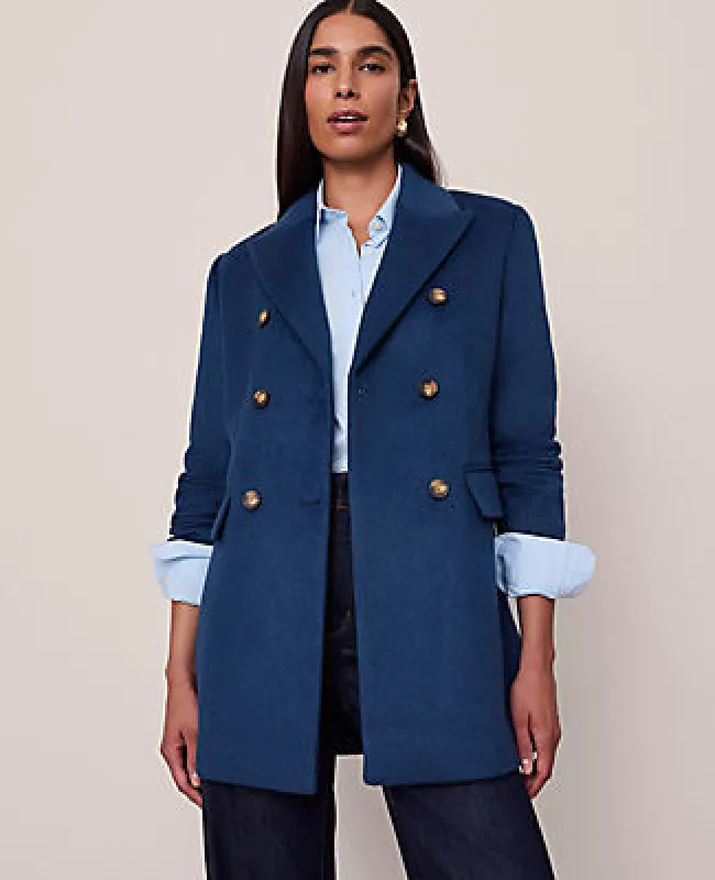 Ann Taylor Fitted Long Double Breasted Coat sold by Ann Taylor