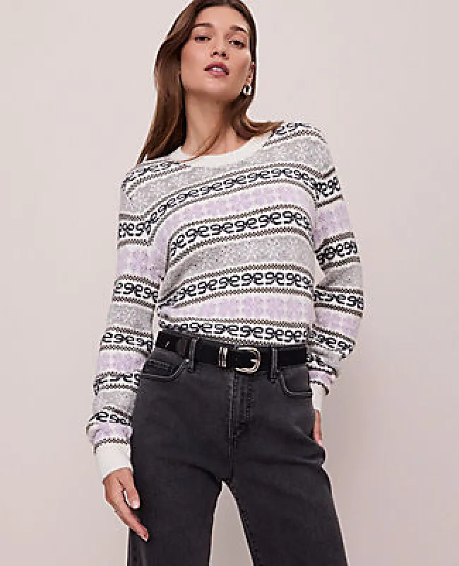 Ann Taylor Weekend Collection Relaxed Fair Isle Sweater sold by Ann Taylor