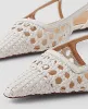 Ann Taylor Woven Leather Nip Toe Slingback Flats sold by Ann Taylor