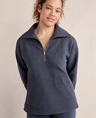 Ann Taylor Haven Well Within Balance Organic Cotton Ottoman Half-Zip sold by Ann Taylor