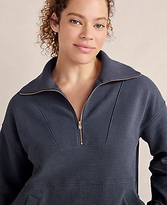 Ann Taylor Haven Well Within Balance Organic Cotton Ottoman Half-Zip sold by Ann Taylor product image thumbnail 2