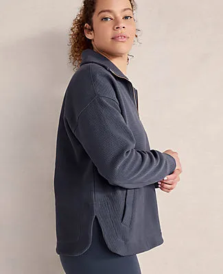 Ann Taylor Haven Well Within Balance Organic Cotton Ottoman Half-Zip sold by Ann Taylor product image thumbnail 3