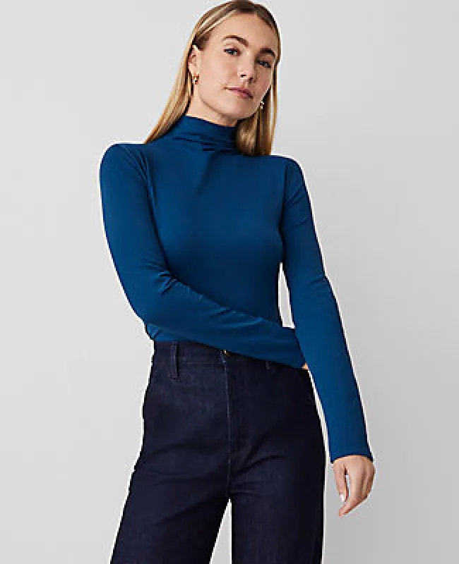 Ann Taylor Long Sleeve Mock Neck Top sold by Ann Taylor