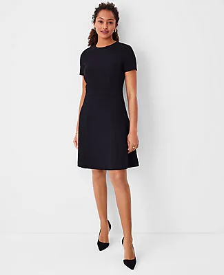 Ann Taylor The Petite Flare Dress in Fluid Crepe sold by Ann Taylor