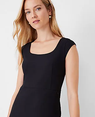 Ann Taylor The Petite Scoop Neck Sheath Dress in Bi-Stretch — Curvy Fit sold by Ann Taylor product image thumbnail 3