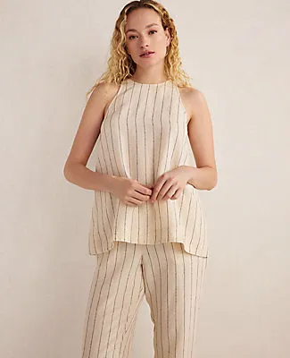Ann Taylor Haven Well Within Linen Blend Dobby Stripe Top sold by Ann Taylor