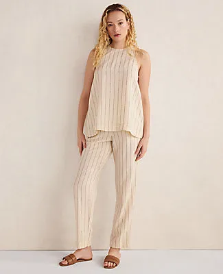 Ann Taylor Haven Well Within Linen Blend Dobby Stripe Top sold by Ann Taylor product image thumbnail 3