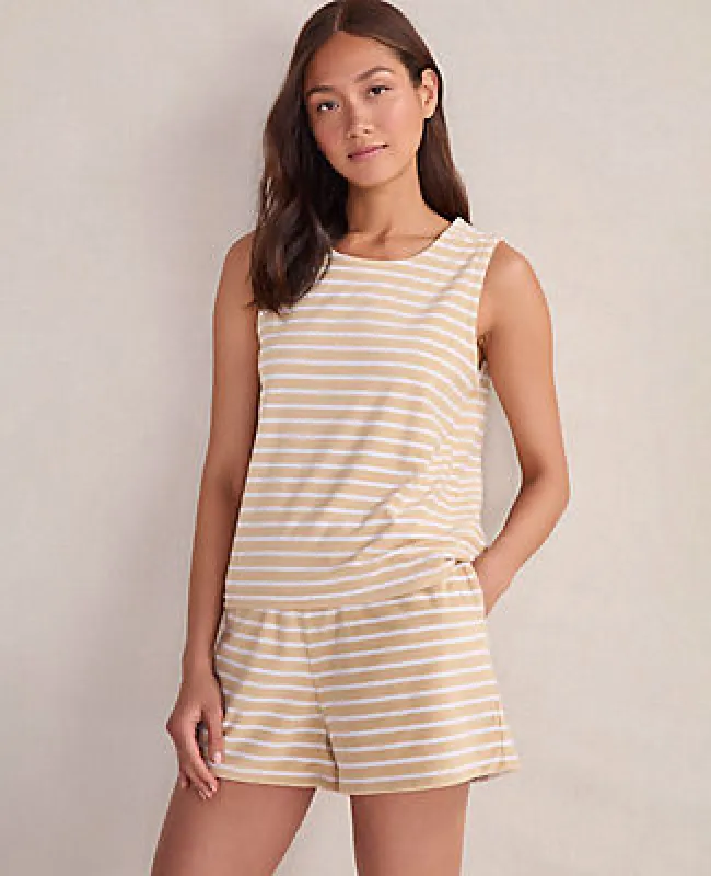 Ann Taylor Haven Well Within Terry Cloth Stripe Tank sold by Ann Taylor