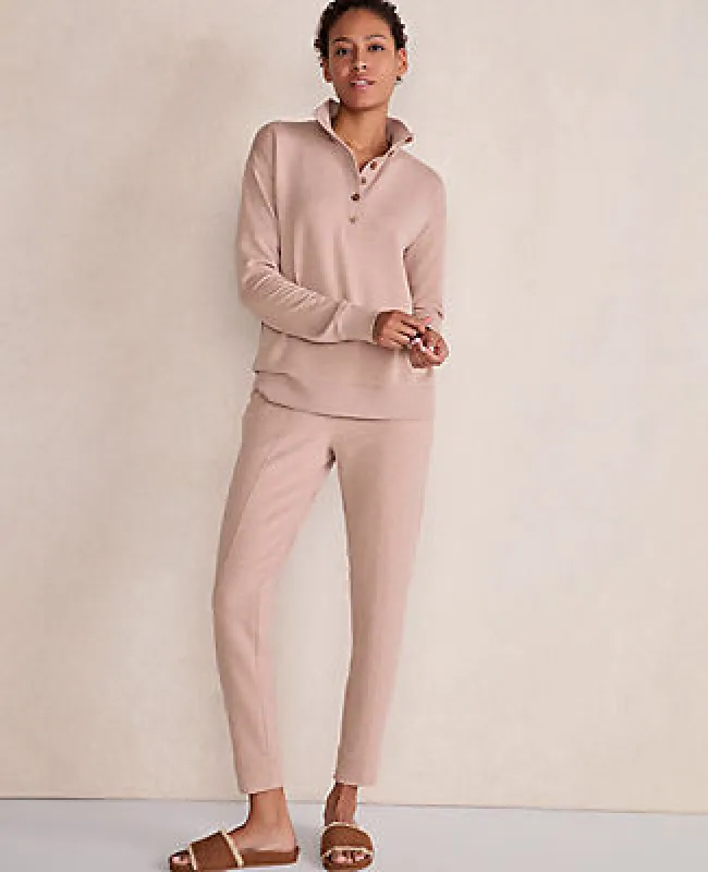 Ann Taylor Haven Well Within Fleece Pintuck Joggers sold by Ann Taylor